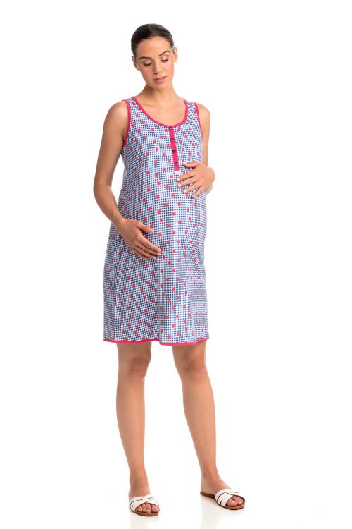 Sleeveless Nightgown with Buttons - Image 5