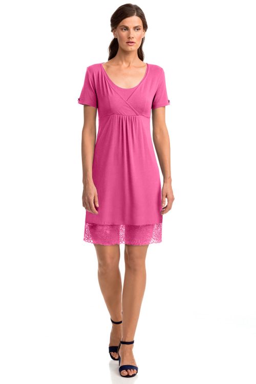 Nursing Nightgown with Lace Details - Image 2