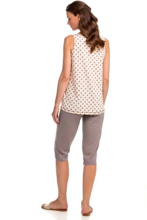 Sleeveless Polka Dot Pyjamas - Image 3