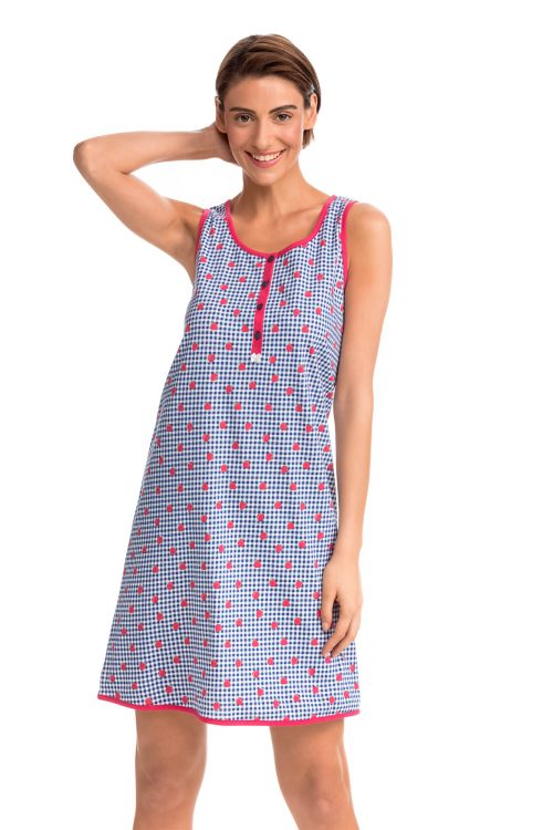 Sleeveless Nightgown with Buttons - Image 4