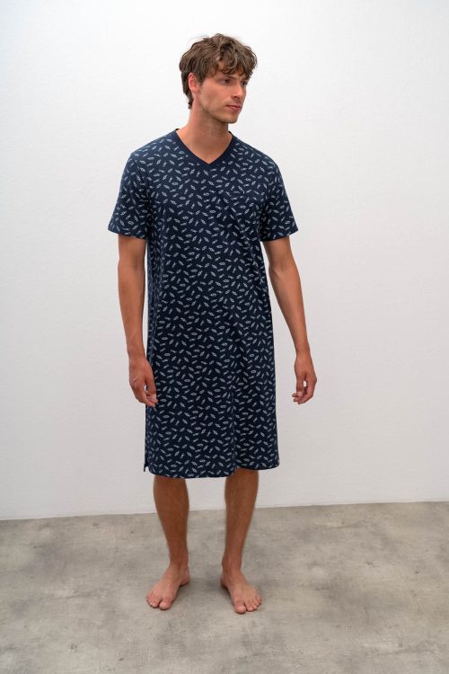 Short Sleeve Printed Nightgown - Image 1
