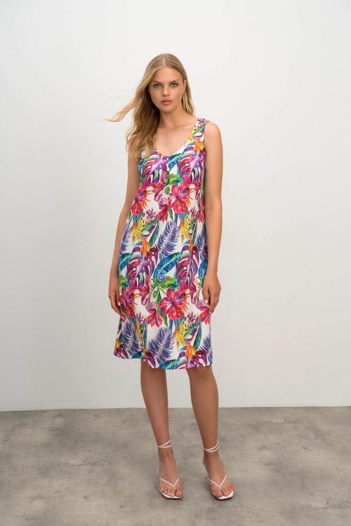 Sleeveless Dress with classic fit - Image 1