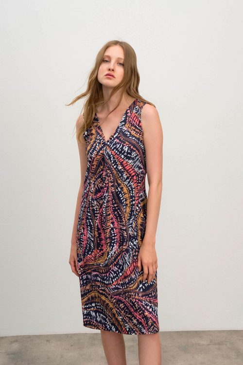 Printed Sleeveless Dress - Image 1