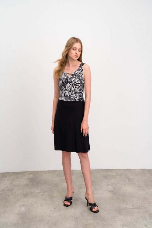 Printed Sleeveless Dress - Image 1