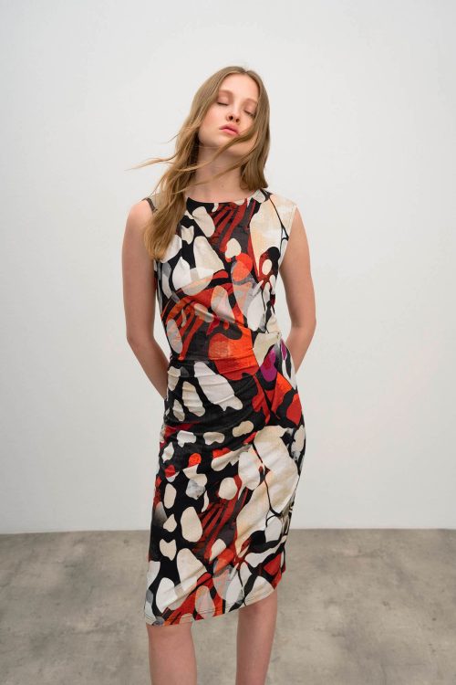Printed Sleeveless Dress - Image 1
