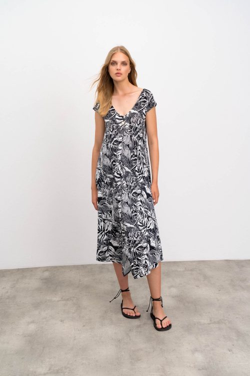 Printed Sleeveless Caftan - Image 1