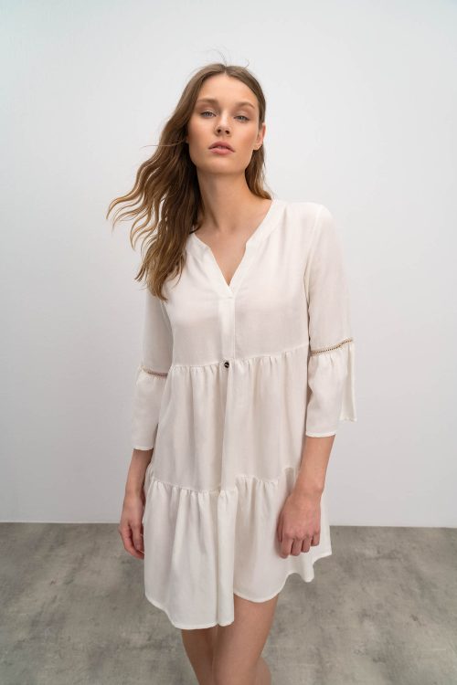 Plain Tunic with Button Placket - Image 2