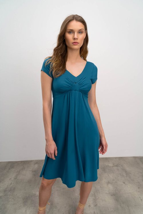 Printed Dress with Short Sleeves - Image 4
