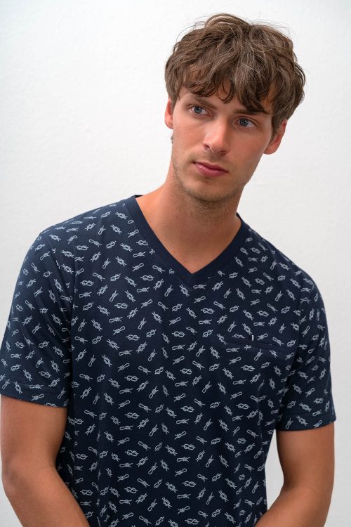 Short Sleeve Printed Nightgown - Image 2