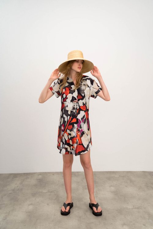 Печатан кафтан с къс ръкав - Image 2