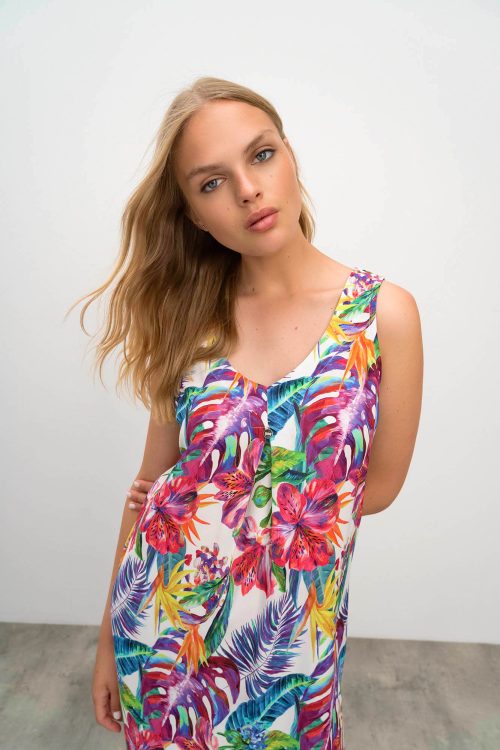 Sleeveless Dress with classic fit - Image 3