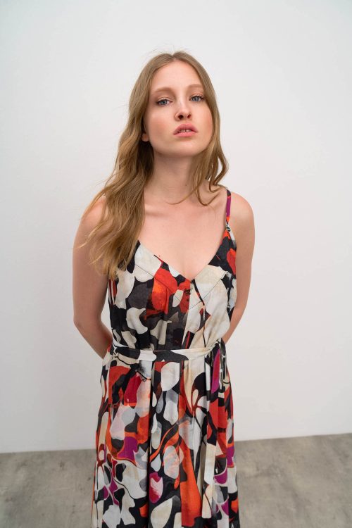 Printed Dress with Straps - Image 3
