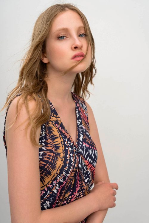 Printed Sleeveless Dress - Image 3