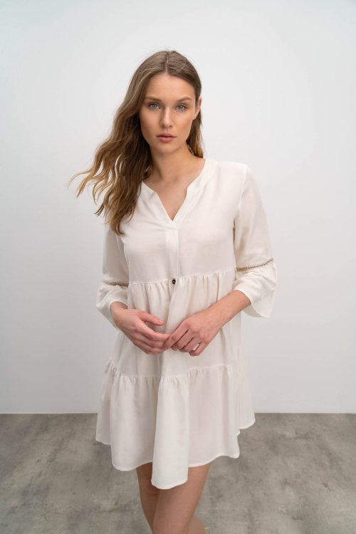 Plain Tunic with Button Placket - Image 3