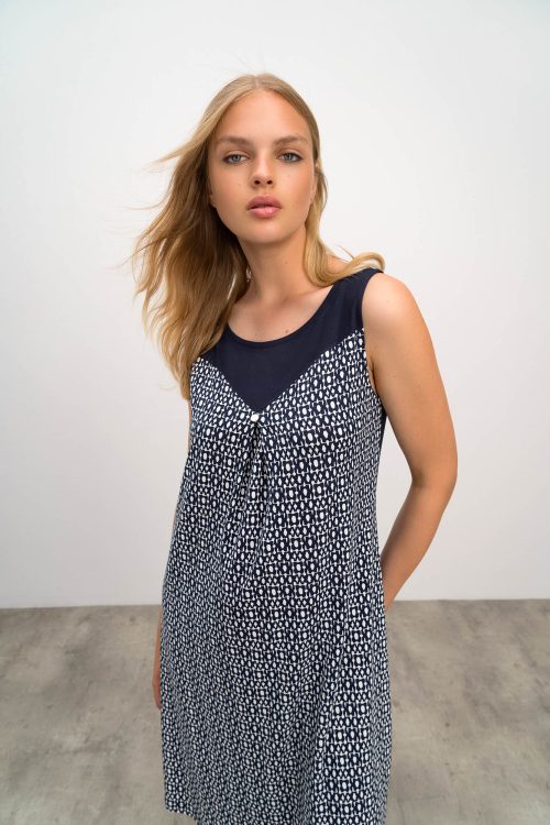 Printed Sleeveless Dress - Image 3