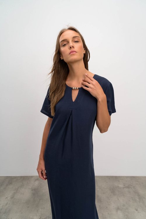 Plain Long Dress - Image 3