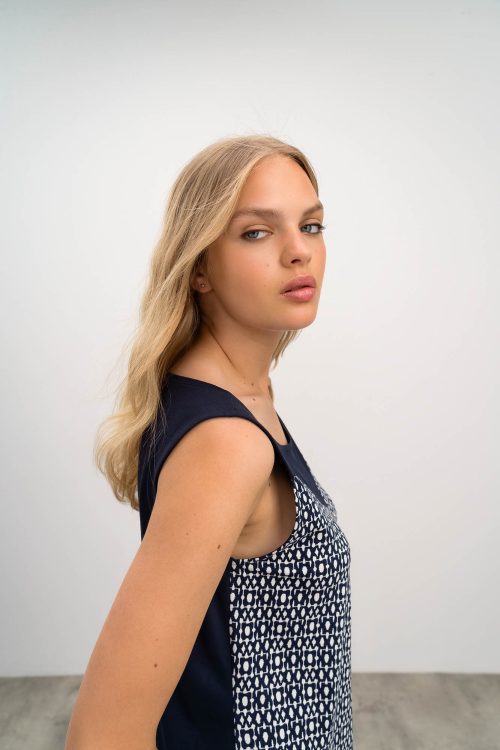 Printed Sleeveless Dress - Image 4