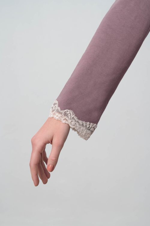 Plain Nightgown with Button Placket - Image 4