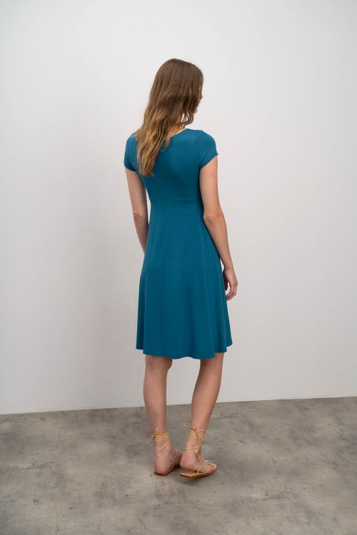 Printed Dress with Short Sleeves - Image 3