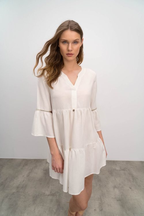 Plain Tunic with Button Placket - Image 4