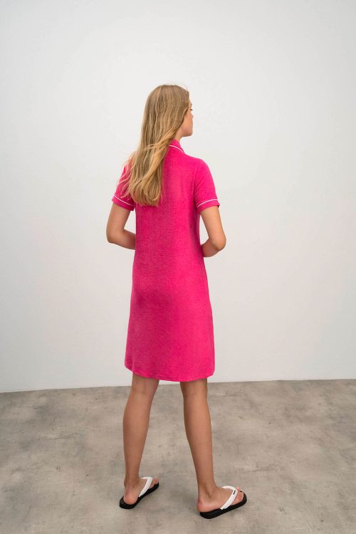 Plain Buttoned Dress - Image 6