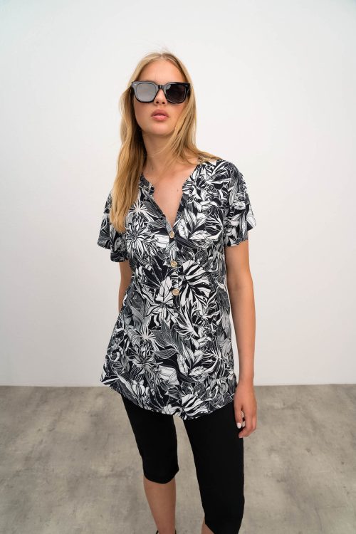 Printed Short Sleeved Top - Image 5