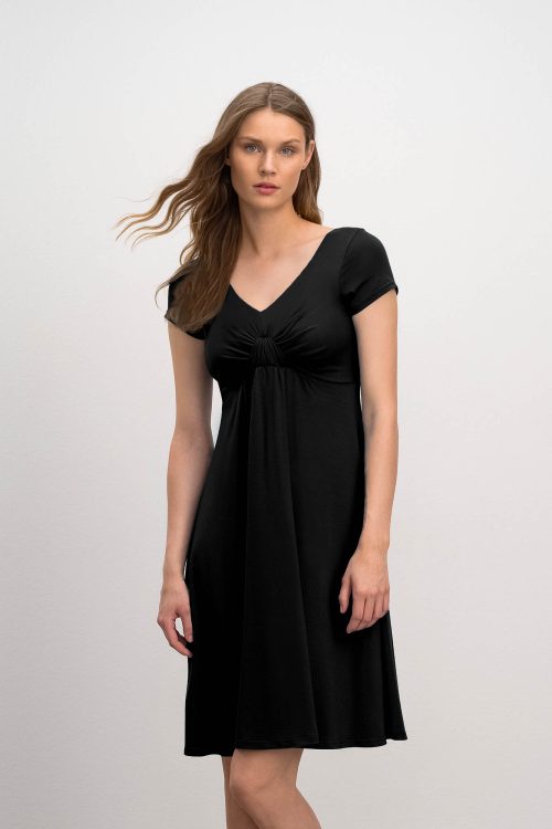 Printed Dress with Short Sleeves - Image 2