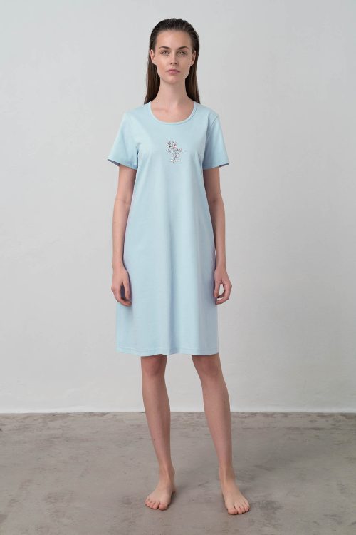 Nightgown with Short Sleeves - Image 1