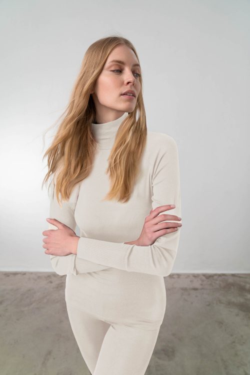 Plain Turtle Neck Top - Image 1