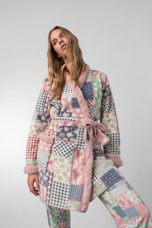 Printed Long Robe - Image 1