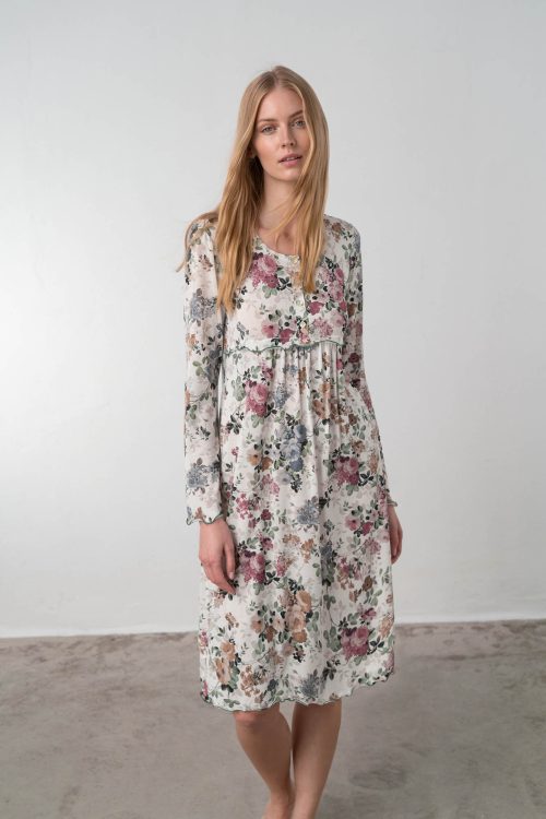 Nightgown with Button Placket - Image 1
