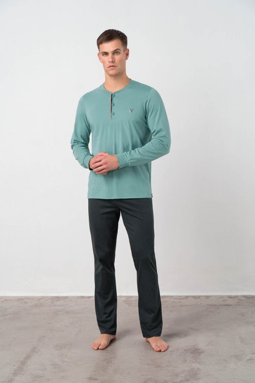 Pyjamas with Button Placket - Image 1