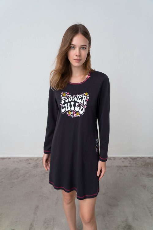Nightgown with Long Sleeves - Image 1