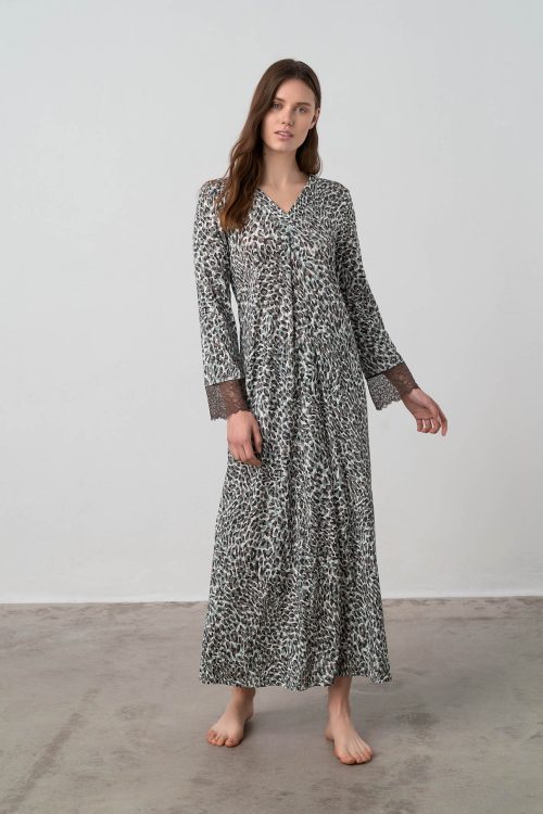 Maxi Printed Nightgown - Image 1