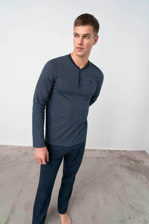 Pyjamas with Button Placket - Image 1