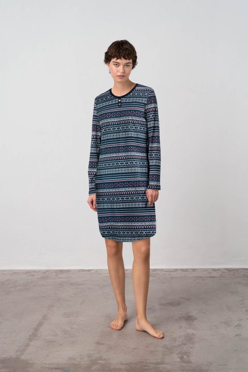 Nightgown with Long Sleeves - Image 1