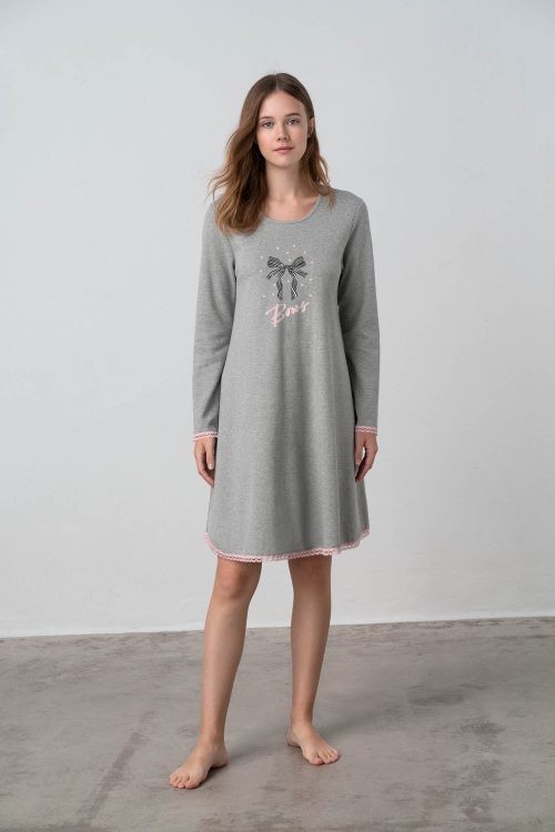 Nightgown with Long Sleeves - Image 1
