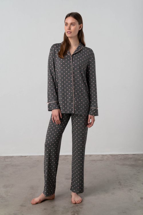 Buttoned Polka Dot Pyjamas - Image 1