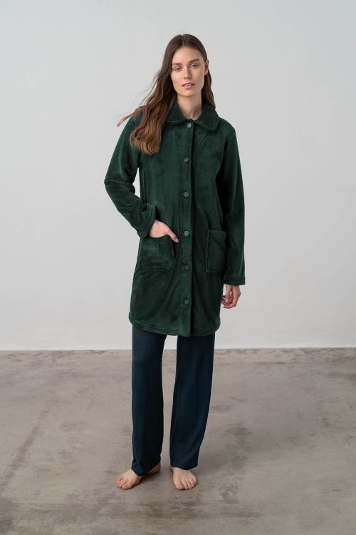 Plain Buttoned Robe - Image 1