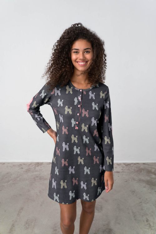Nightgown with Button Placket - Image 1