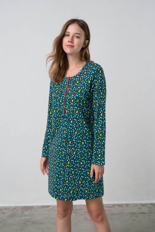 Nightgown with Button Placket - Image 1