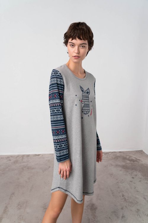 Nightgown with Long Sleeves - Image 1