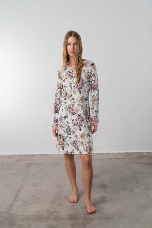 Nightgown with Button Placket - Image 1