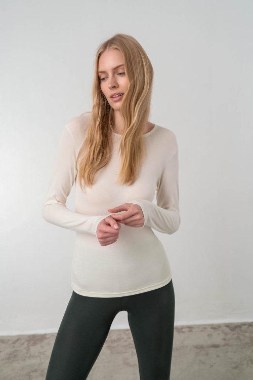 Long Sleeve Plain Blouse - Image 1
