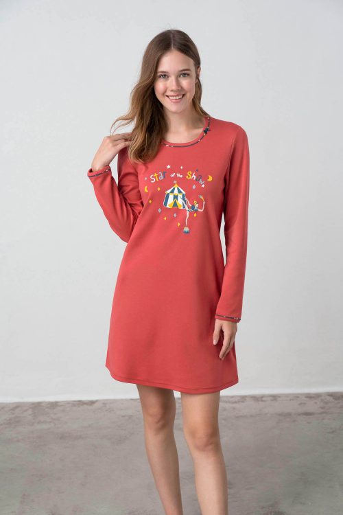 Nightgown with Long Sleeves - Image 1