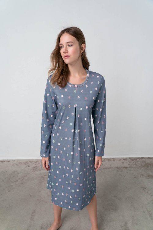 Nightgown with Long Sleeves - Image 1