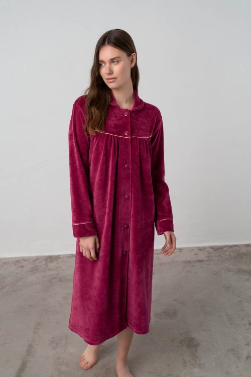 Plain Buttoned Dress - Image 2