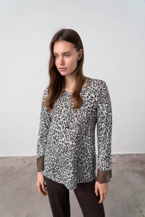 Pyjamas with Button Placket - Image 2