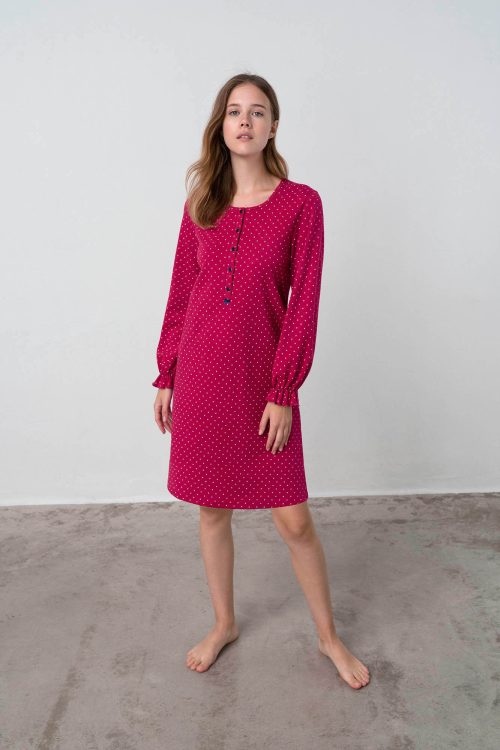 Nightgown with Button Placket - Image 2