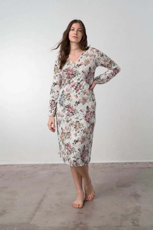 Nightgown with Button Placket - Image 2